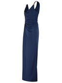 Versace Blue Viscose Gown Dress