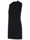 Versace Vestido Cady De Viscosa Negro