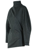 Khaite 'Harlow' ウールとチャコール カシミア トップ