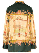 Zimmermann 'Valiant' Green Silk Shirt