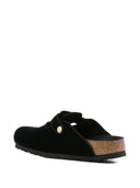 Birkenstock Boston Big Buckle Black, Velvet Textile