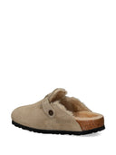 Birkenstock Boston Shearling Taupe, Suede Leather