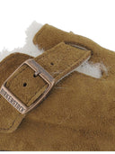 Birkenstock Boston Shearling Mink, Suede Leather