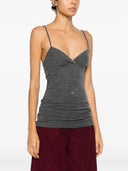 Forte Forte Embroidered Wool Ribbed Jersey Tank Top