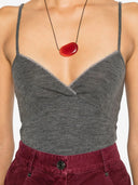 Forte Forte Embroidered Wool Ribbed Jersey Tank Top