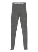 Forte Leggings de punto de canalé de lana con polainas Forte