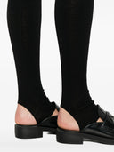 Forte Leggings de punto de canalé de lana con polainas Forte