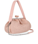 Max Mara Weekend Pasticcino Fortuna Medium Pink Clutch