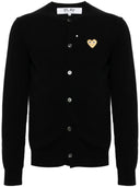 Comme Des Garçons Play U Round Neck Gold Emblem Knit
