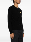 Comme Des Garçons Play U Round Neck Gold Emblem Knit