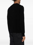 Comme Des Garçons Play U Round Neck Gold Emblem Knit