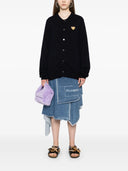 Comme Des Garçons Play U Round Neck Gold Emblem Knit