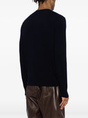 Comme Des Garçons Play U Round Neck Double Burgendy Emblem Knit