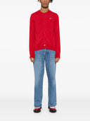 Comme Des Garçons Play U Round Neck Double Burgendy Emblem