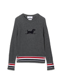 Thom Browne Baby Cable Crewneck Pullover