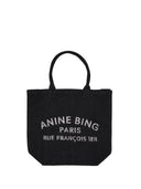 Anine Bing Leo Canvas Tote Black