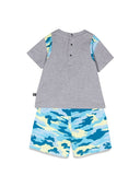 Philipp Plein Camou T Shirt And Shorts Set