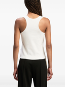 Palm Angels Classic Logo Rib Tank Weiß Schwarz