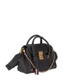 Thom Browne Soft Mrs. Thom Gepäcktasche mit Leder-Schultergurt und gewebter RWB-Kette in weicher Kieselmaserung