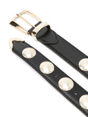 Khaite Benny Belt With Studs Gold Buckle (30 Mm)