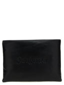 Saint Laurent Logo Padded Clutch Bag