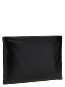 Saint Laurent Logo Padded Clutch Bag