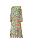 Alemais Orange Blossom Spliced Dress