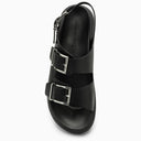 Alexander Mc Queen Black Leather Sandal