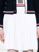 Thom Browne Rwb Stripe Pleated Miniskirt