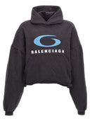 Balenciaga 'Loop Sports Icon' Cropped Hoodie