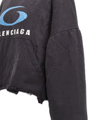 Balenciaga 'Loop Sports Icon' Cropped Hoodie