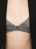 Golden Goose Hand Made Crochet Bra Cotton Yarn And Crystal Mixed Sizes Beads