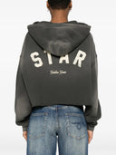 Golden Goose Star/ W`s Oversize Cropped Hoodie/ Sunfaded Wash/ Star Golden Goose Print