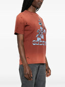Golden Goose Journey W`s T Shirt Regular Dyed Gauze Jersey Vintage Treatment With Print