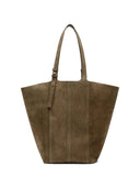 Golden Goose Shopping 24,7 Ns Wildlederkörper mit Nappafransen und Perlen aus silbernen Metalldetails