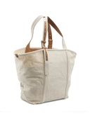 Golden Goose Shopping 24.7 Ew Treated Canvas Body And Leather Detail With Antique Silver Accessories