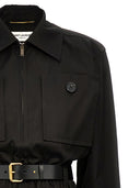 Saint Laurent One Piece Belt Twill Suit