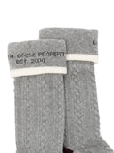 Calzini Golden Goose a coste alte/treccia/logo jacquard
