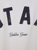 Golden Goose Star/ Unisex Relaxed Fit T Shirt/ Cotton Jersey/ Vintage Treatment/ Star Golden Goose Print