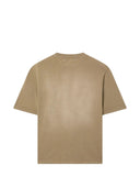 Golden Goose Journey Unisex T Shirt Dyed Gauze Cotton Jersey Bleaching Effect With Embroidery