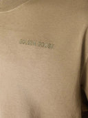 Golden Goose Journey Unisex T Shirt Dyed Gauze Cotton Jersey Bleaching Effect With Embroidery