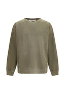 Golden Goose Journey Unisex-Rundhalsausschnitt aus gefärbtem Baumwollfleece mit Bleicheffekt und Stickerei