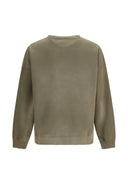 Golden Goose Journey Unisex-Rundhalsausschnitt aus gefärbtem Baumwollfleece mit Bleicheffekt und Stickerei