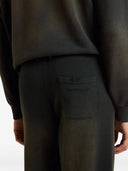 Golden Goose Journey Unisex Jogging Dyed Cotton Fleece Bleaching Effect Wirh Embroidery