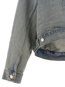 Balenciaga Off The Shoulder Denim Jacket