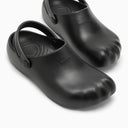 Balenciaga Black Rubber Slip On Sunday Molded