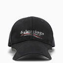Czapka baseballowa Balenciaga Black Political Stencil
