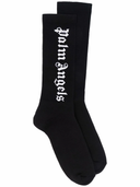 Palm Angels Classic Logo Socks Black White
