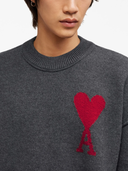 Ami Ami De Coeur Intarsia Logo Wool Jumper