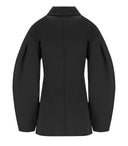 Schwarzer einreihiger Scuba-Blazer von Ganni